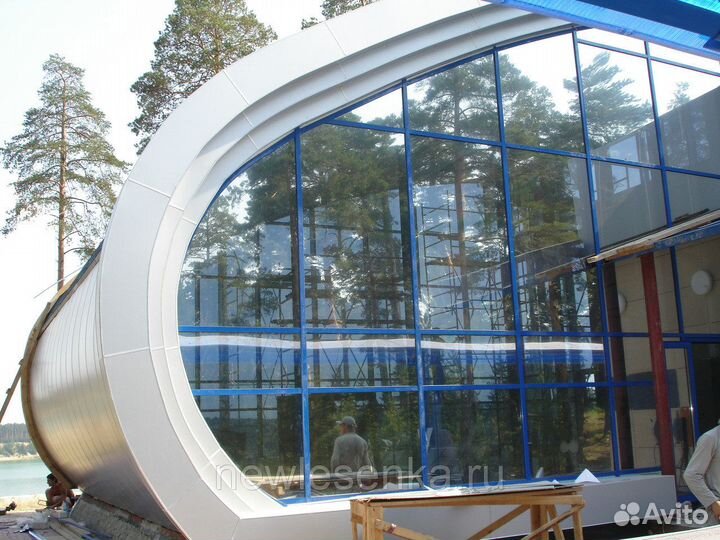 Безрамное остекление торговых центров