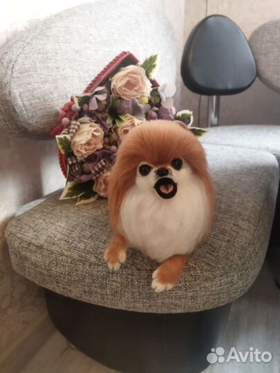 Игрушки из шерсти. Шпиц