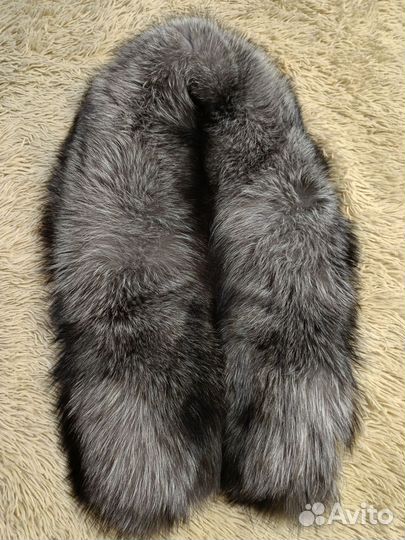 Воротник из меха чернобурки