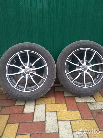 Литые диски r14 на ваз бу 4 шт + резина