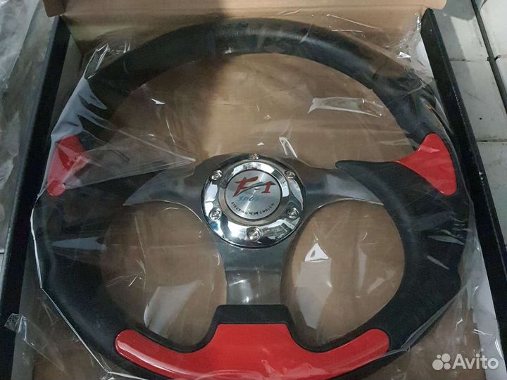 Руль спорт новый В упаковке под переходник