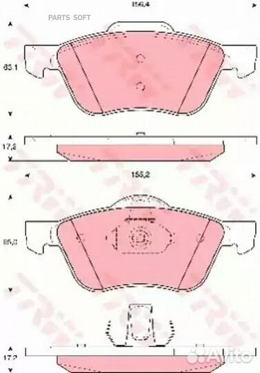 TRW GDB3272 Тормозные колодки GDB3272