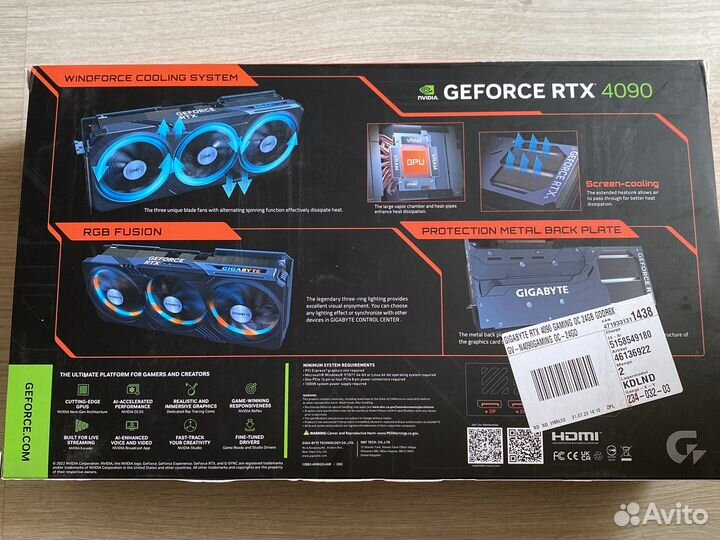 Новая видеокарта Geforce RTX 4090 Gigabyte
