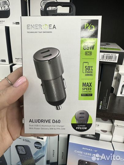 Автомобильная зарядка EnergEA AluDrive PD20 38W
