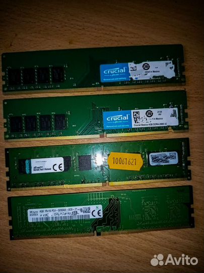 Озу DDR 4 и DDR 3 (dimm) для пк