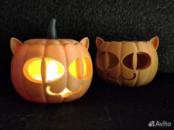 Светильник тыква / неко арк