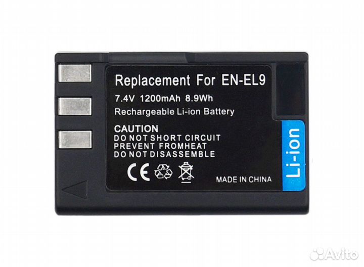 Акб EN-EL9 для Nikon D60, MH-23, D40X (1200mAh)
