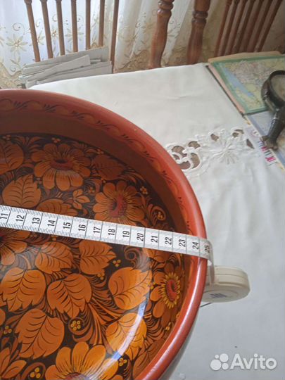 Ваза для фруктов хохлома