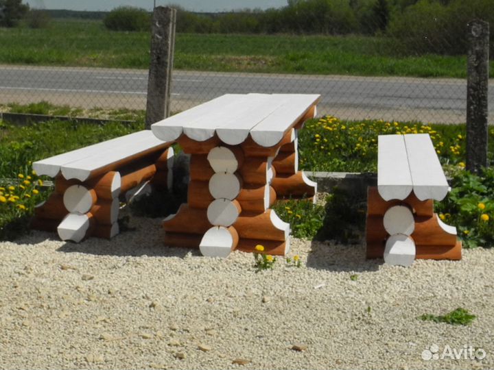 Сруб Дачной мебели из бревна для Бани