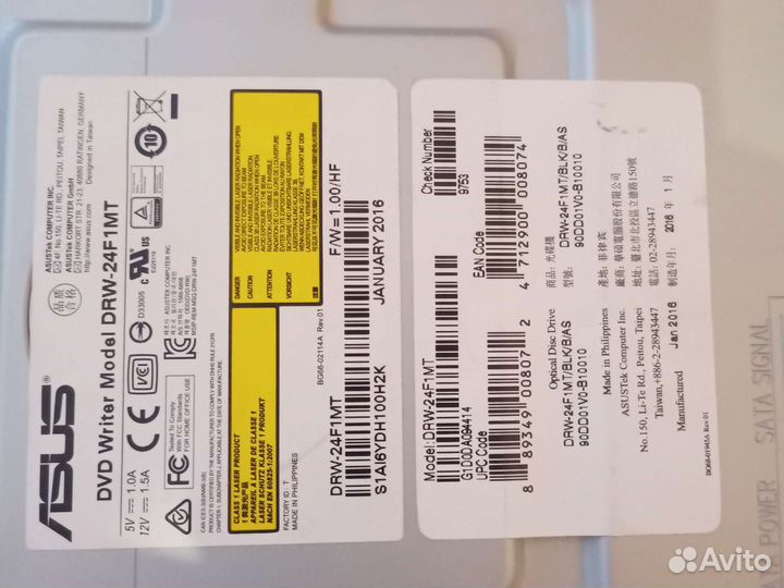 Asus дисковод пишущий drw-24f1mt
