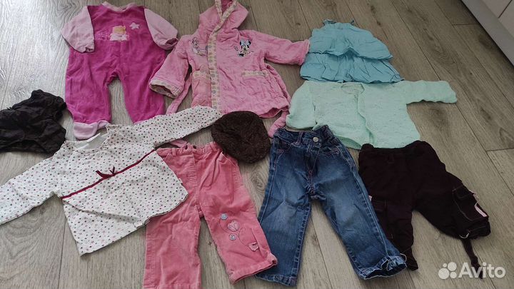 Пакетом одежда на девочку 6-12 мес