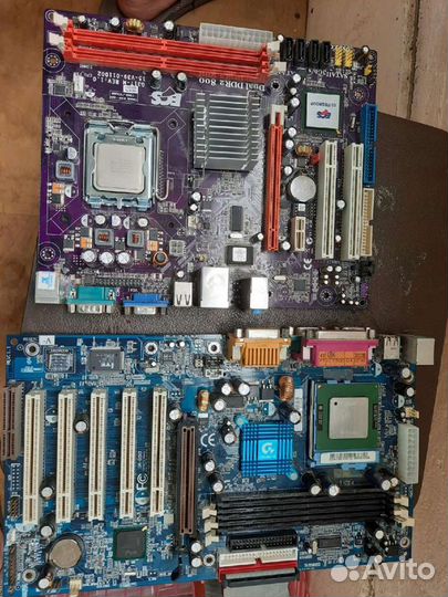 Материнская плата с процессором