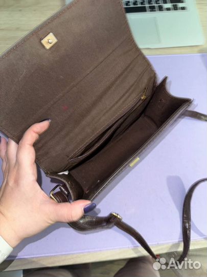 Сумка женская через плечо коричневая