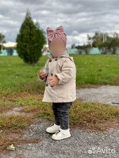 Плащ тренч zara для девочки 12-18 мес