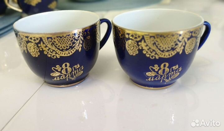 Предметы кобальтового чайного сервиз лфз
