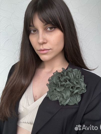 Брошь ручной работы из ткани