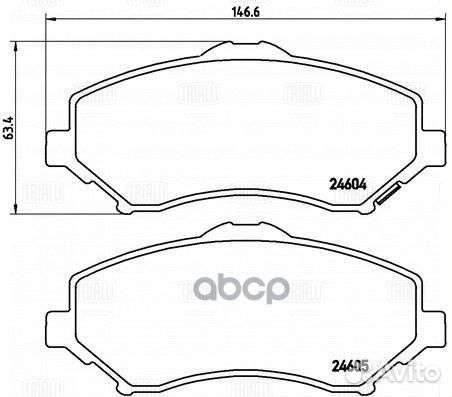 Колодки тормозные дисковые перед PF4243 Tri