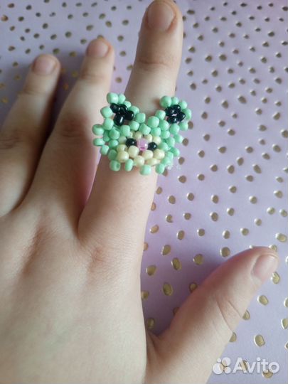 Кольцо из бисера