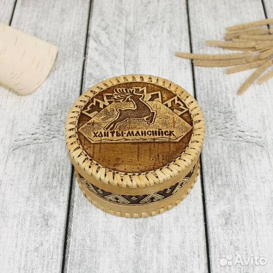 Шкатулки, из бересты, в Ханты-Мансийске