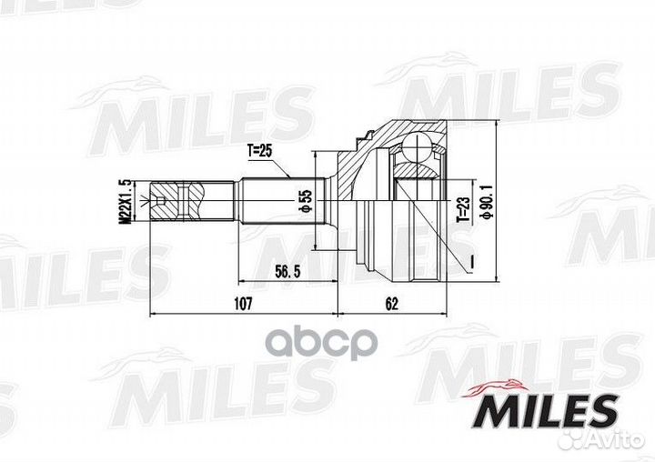 GA20334 miles шрус наружний GA20334 Miles