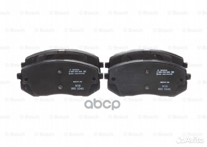 Колодки тормозные дисковые перед 0986494559