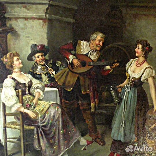 Картина.19 век.Веласкес.Жанровая.Холст.Масло