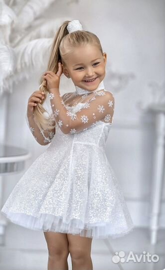 Платье карнавальное Снежинка