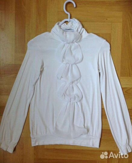 Блузка школьная с жабо рост 158 см, Польша