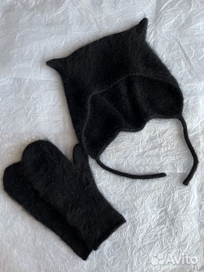 Чепчик с варежками