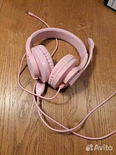 Наушники розовые