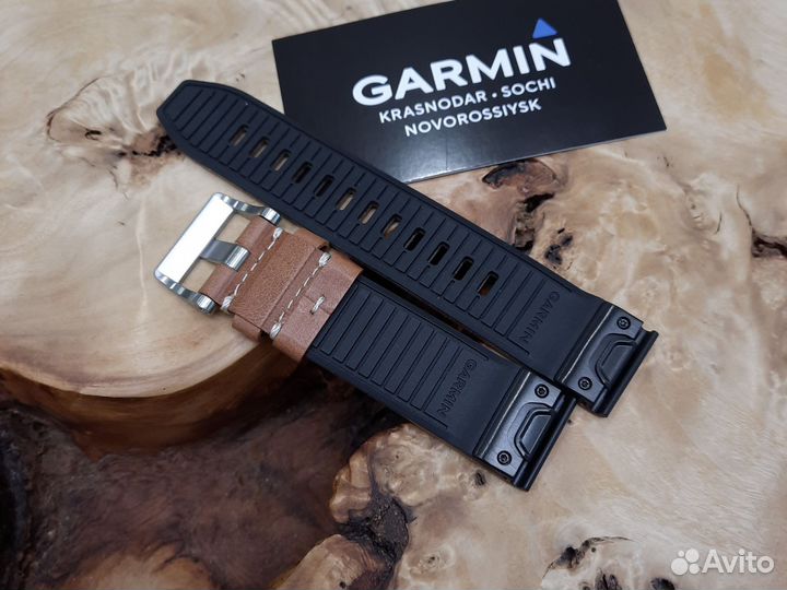 Ремешок Garmin Marq 22mm Hybrid Strap Brown Black