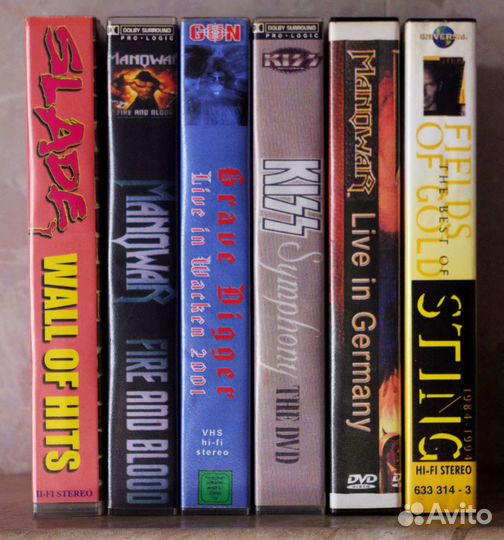 VHS видеокассеты студийные. Музыка