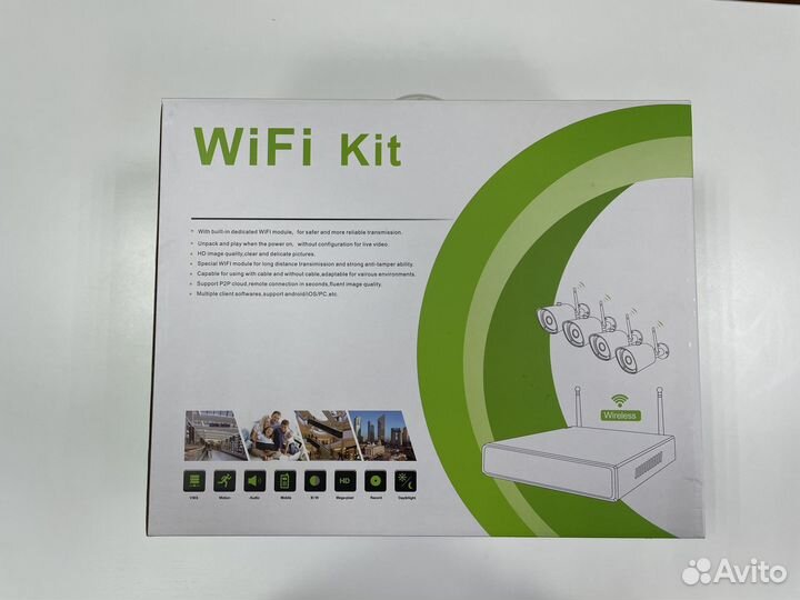 NEW Комплект видеонаблюдения 4 камеры ip wi-fi 5мп