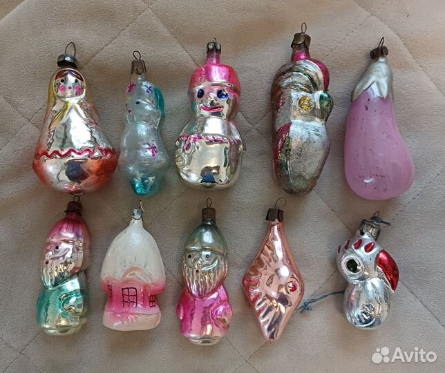 Елочные игрушки фигурки 10 шт