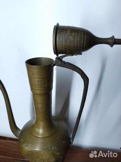 Кунган, кувшин, Индия, ваза, латунь, Винтаж