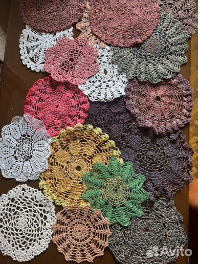 Вязанные крючком салфетки