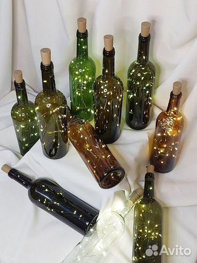 Бутылки-гирлянды