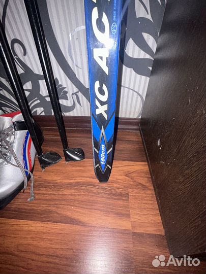 Лыжи + ботинки+палки