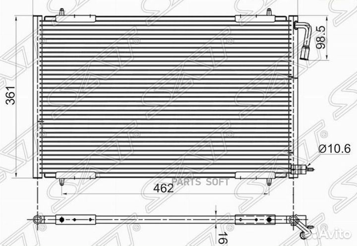 Радиатор кондиционера Peugeot 206 98-09