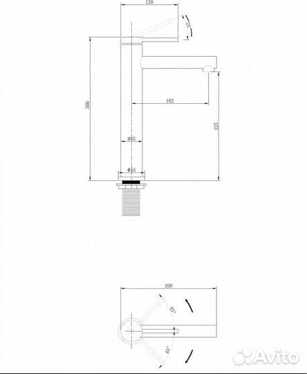 Смеситель для раковины abber Emotion AF8811G, матовое золото
