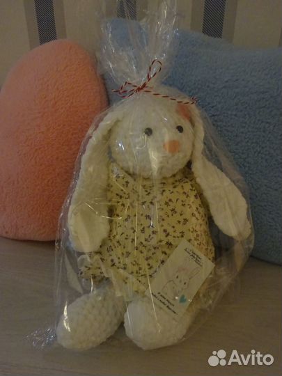 Игрушка зайка Маруся ручной работы 40 см