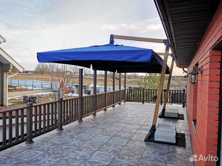 Зонт для уличного кафе на боковой опоре