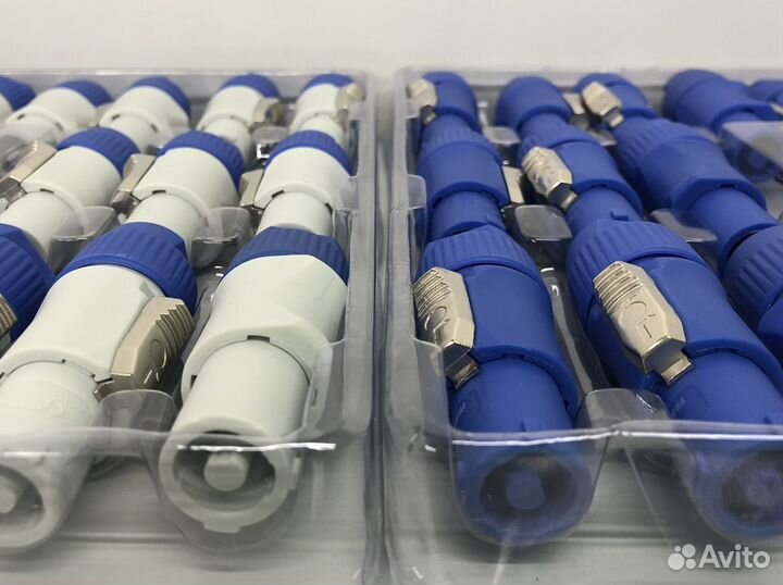 Powercon Разьемы синие и серые