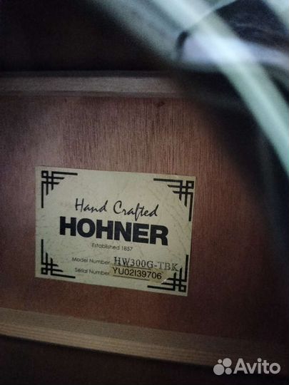 Акустическая гитара бу hohner HW300G-TBK