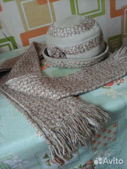 Женская шляпка и шарф+