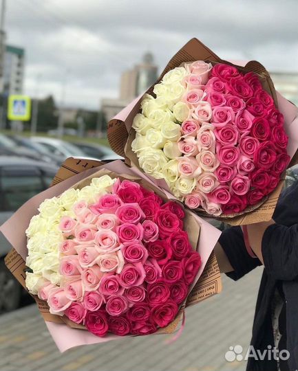 Градиент. Цветы. Букеты