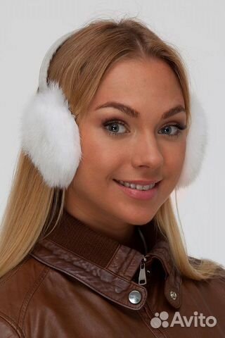 Меховые наушники-ободок
