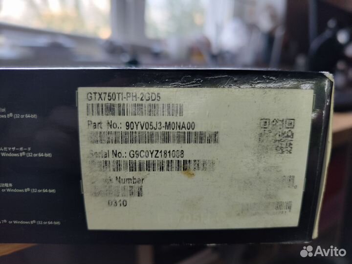 Видеокарта asus GeForce GTX 750 Ti 2 GB