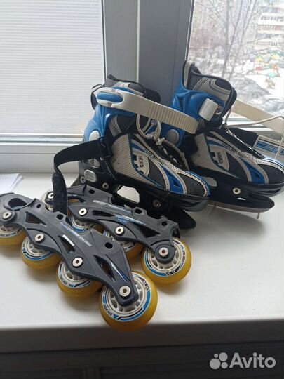Роликовые коньки детские раздвижные