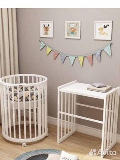 Овальная кроватка для новорожденных